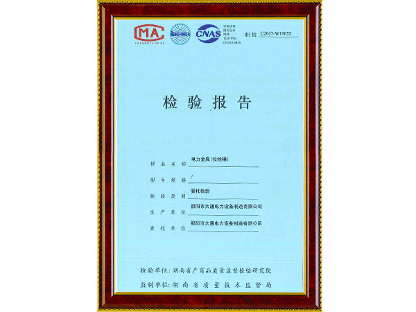 拉線棒檢驗(yàn)報告